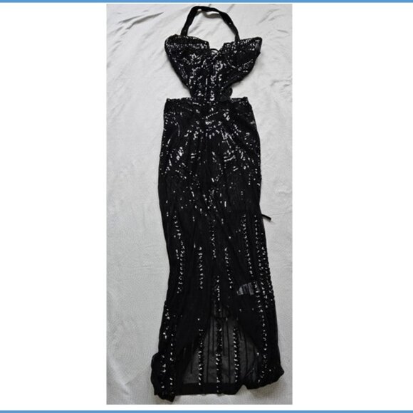 Dress, Queen Mania, S, Black Beaded, see through - Picture 1 of 2